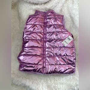 Epic Threads big girl’s shiny fur reversible vest jacket coat l 12 🎁 Christmas